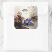 Blauer Lotus aus Muddy Waters (Vietnamesisch) Quadratischer Aufkleber (Tasche)