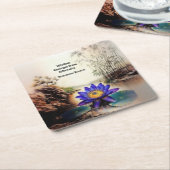 Blauer Lotus aus Muddy Waters (Vietnamesisch) Rechteckiger Pappuntersetzer (angewinkelt)