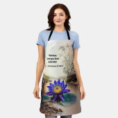 Blauer Lotus aus Muddy Waters (Vietnamesisch) Schürze (Getragen)