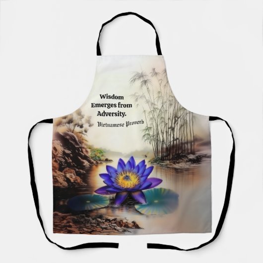 Blauer Lotus aus Muddy Waters (Vietnamesisch) Schürze (Vorderseite)