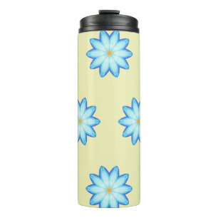 Blauer Lotus Blume Blumenkrebs Thermosbecher
