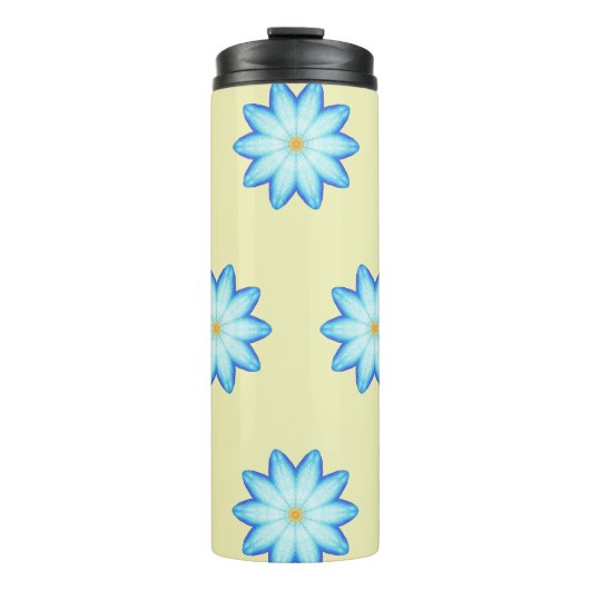 Blauer Lotus Blume Blumenkrebs Thermosbecher (Vorderseite)