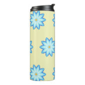 Blauer Lotus Blume Blumenkrebs Thermosbecher (Nach links gedreht)
