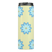 Blauer Lotus Blume Blumenkrebs Thermosbecher (Rückseite)