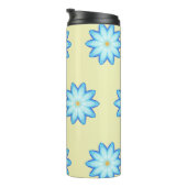 Blauer Lotus Blume Blumenkrebs Thermosbecher (Nach rechts gedreht)