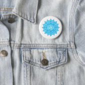 Blauer Lotus Blume Om Symbol Zeichnend Button (Beispiel)