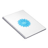 Blauer Lotus Blume Om Symbol Zeichnend Notizblock (Rechte Seite)