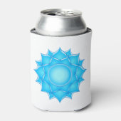 Blauer Lotus-Blume Zeichnend Dosenkühler (Kanne Vorderseite)