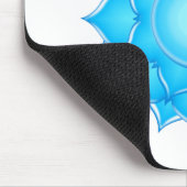 Blauer Lotus-Blume Zeichnend Mousepad (Ecke)