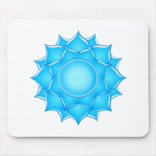 Blauer Lotus-Blume Zeichnend Mousepad (Vorne)