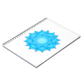 Blauer Lotus-Blume Zeichnend Notizblock (Linke Seite)