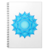 Blauer Lotus-Blume Zeichnend Notizblock (Vorderseite)