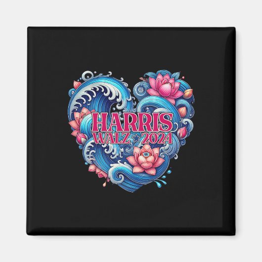 Blauer Lotus für Kamala Funny Magnet (Vorne)