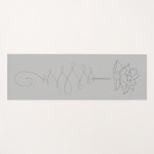 Blauer Lotus Grauer Einalom Yoga Mat Yogamatte (Vorderseite (Horizontal))