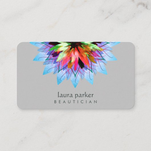 Blauer Lotus-Lotus-Blume-Logo Massage Yoga Visitenkarte (Vorderseite)