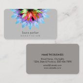 Blauer Lotus-Lotus-Blume-Logo Massage Yoga Visitenkarte (Vorne/Hinten)