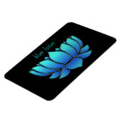 Blauer Lotus - Magnet (Linke Seite)