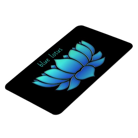 Blauer Lotus - Magnet (Linke Seite)