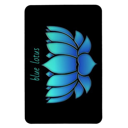 Blauer Lotus - Magnet (Vertikal)