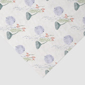 Blauer Lotus Pod Blumenzwirn Seidenpapier (Ausschnitt)