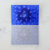 Blauer Löwenzahn-Hauch danken Ihnen zu kardieren Dankeskarte (Innenseite)