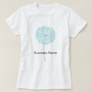 Blauer Löwenzahn-kundengerechtes T-Shirt
