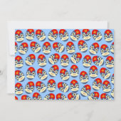 Blauer Lucha Libre Masken Einladung (Vorderseite)