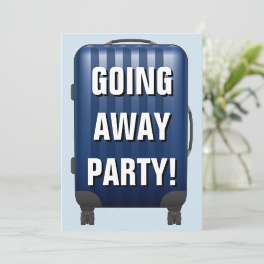 Blauer Lugger| Abschied| Auslaufen Party Einladung (Stehend Vorderseite)