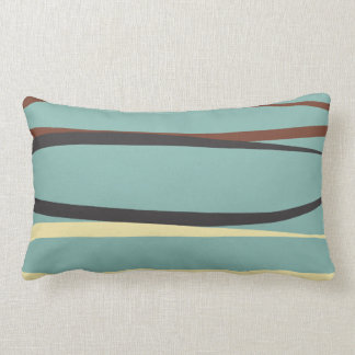 Blauer Lumbarwirbel Kissen mit Schwarz, Braun und