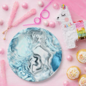 Blauer Luminanz Pappteller (Party)