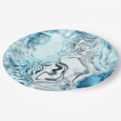 Blauer Luminanz Pappteller (Schrägansicht)