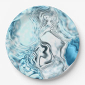 Blauer Luminanz Pappteller (Vorderseite)