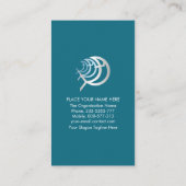 Blauer Lumineszenz Wasser Ichthus Fisch Visitenkarte (Rückseite)