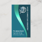 Blauer Lumineszenz Wasser Ichthus Fisch Visitenkarte (Vorderseite)