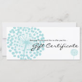 Blauer Lüster Blume Geschenkgutschein Design 4 (Rückseite)