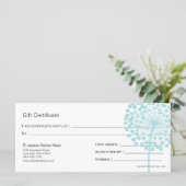 Blauer Lüster Blume Geschenkgutschein Design 4 (Stehend Vorderseite)