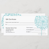 Blauer Lüster Blume Geschenkgutschein Design 4 (Vorne/Hinten)