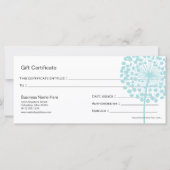 Blauer Lüster Blume Geschenkgutschein Design 4 (Vorderseite)