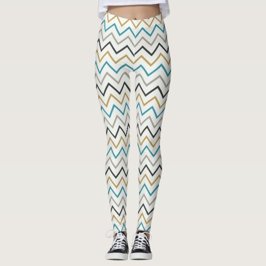 Blauer Luxus Leggings (Vorderseite)