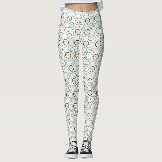 Blauer Luxus Leggings (Vorderseite)