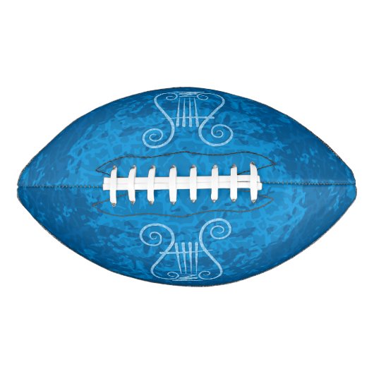 Blauer Lyre-Hintergrund Football (Vorderseite)