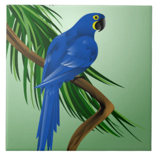 Blauer Macaw Fliese