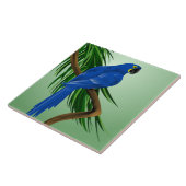 Blauer Macaw Fliese (Seite)