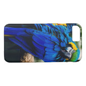 Blauer Macaw-Papagei, exotischer tropischer Vogel Case-Mate iPhone Hülle (Rückseite (Horizontal))