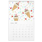Blauer Mädchen-Grafik-Illustrations-Kalender Kalender (Jan 2027)