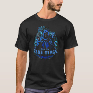 Blauer Magier Magie Geek Gamer Tcg T-Shirt