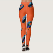 Blauer Maine-Hummer Leggings (Rückseite)