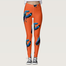 Blauer Maine-Hummer Leggings