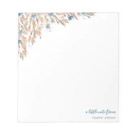 Blauer Maiskorn-Blume für Pulverfelder Notizblock