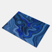 Blauer Malachitenstein Einziges Gemstone Geologie Fußmatte (Schrägansicht)